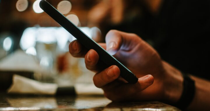 person holding smartphone